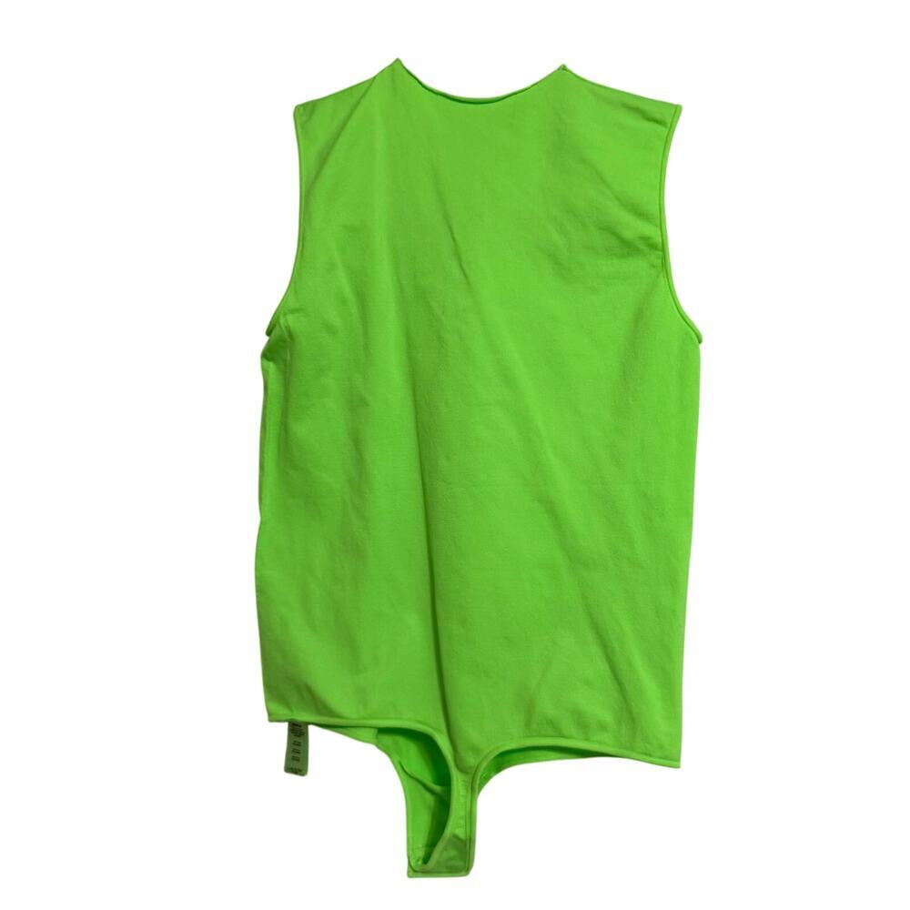 SKIMS Fits Everybody High Neck bodysuit vibrant bold minimalist Y2K neon sz L
